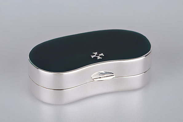 Sillem's Contact lens case green 925er Sterling Silver Sillem's Contact lens case green 925er Sterling Silver