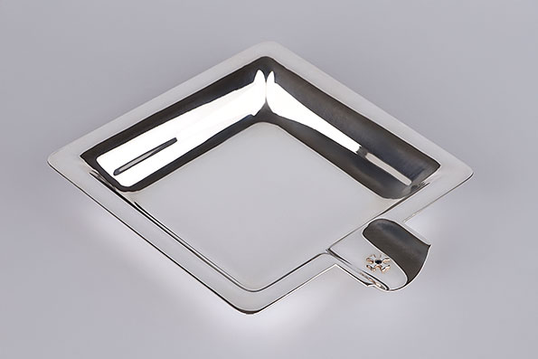 Sillem's Zigarrenascher quadratisch 925er Sterling Silber