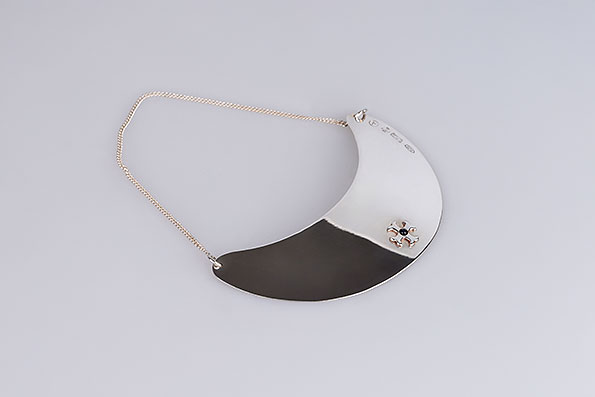 Sillem's Flaschenschild klein mit Kette 925er Sterling Silber