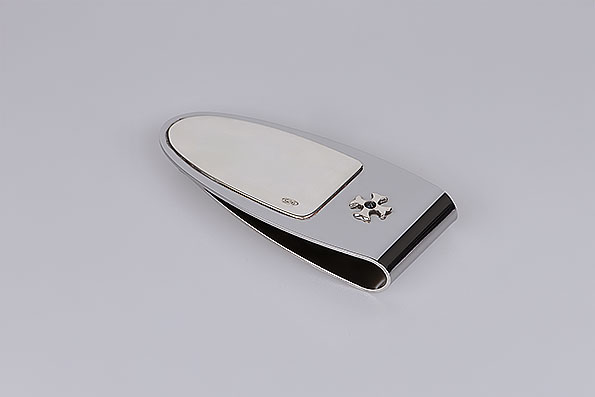 Sillem's Moneyclip with Engraving Plate 925er Sterling Silver Sillem's Moneyclip with Engraving Plate 925er Sterling Silver