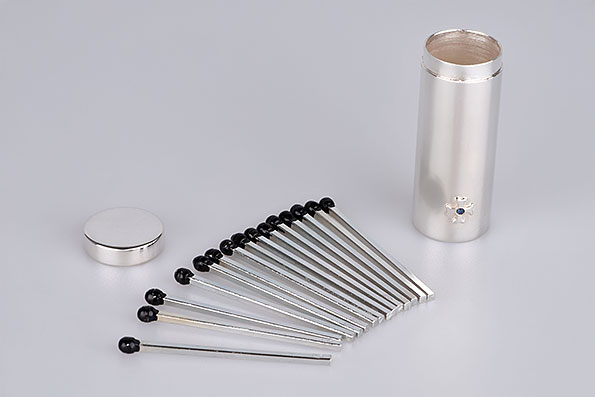 Sillems Nim-Spiel mit Etui 925er Sterling Silber