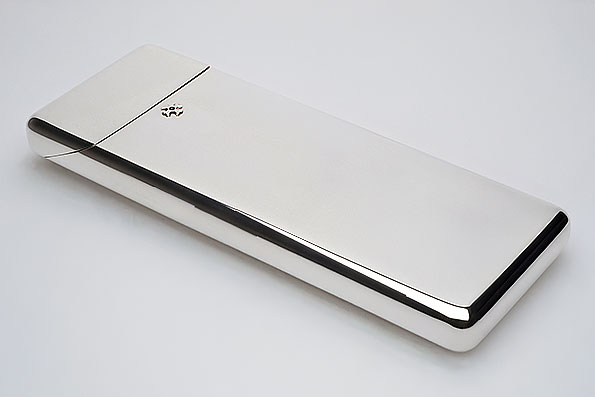 Sillems Cigar Case for 5 Long Panatellas 925er Sterling Silver