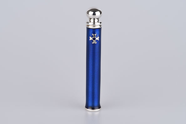 Sillem's Pipe Tamper Enamel Blue 925er Sterling Silver Sillem's Pipe Tamper Enamel Blue 925er Sterling Silver