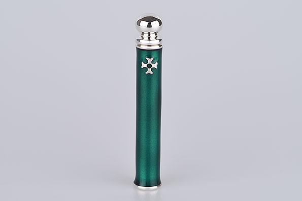 Sillem's Pipe Tamper Enamel Darkgreen 925er Sterling Silver Sillem's Pipe Tamper Enamel Darkgreen 925er Sterling Silver