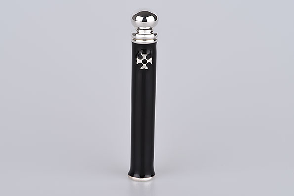 Sillem's Pipe Tamper Enamel Black 925er Sterling Silver Sillem's Pipe Tamper Enamel Black 925er Sterling Silver