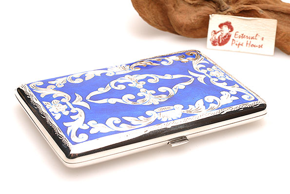 Sillems 1943RB 925er Etui fr 6 Zigarillos Royal Blau