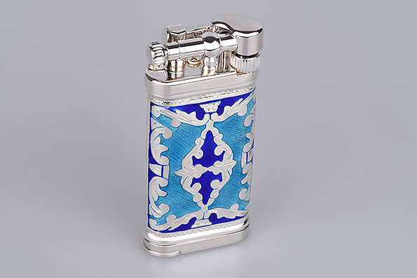 Sillem's 1988B Pfeifenfeuerzeug Old Boy LEA 1 Face Blau