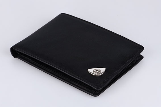 Sillem's Geldbrse aus Kalbsleder mit 925er Sterling Silber