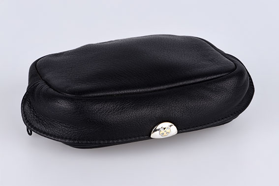 Sillem�s  Tobacco Tin Case Black Metis lamb leather