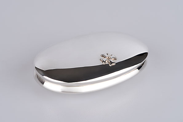 Sillems pill box oval silverplated