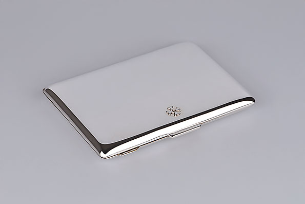 Sillem’s Business Card Case with Lid Inserts Silverplated Sillem’s Business Card Case with Lid Inserts Silverplated