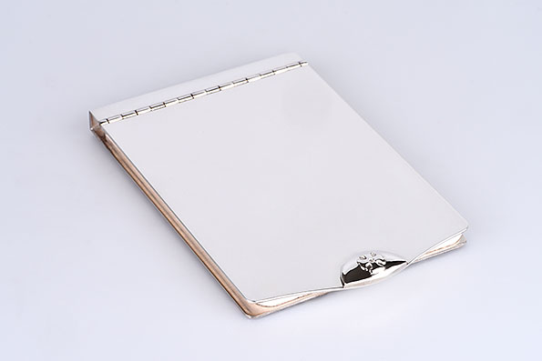 Sillems Desk Notepad 10,5 cm x 7,5 cm silverplated