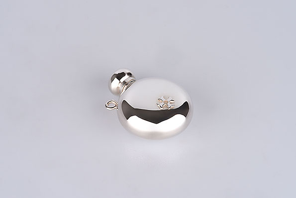 Sillem´s Round Perfume Flask with loop silverplated Sillem´s Round Perfume Flask with loop silverplated