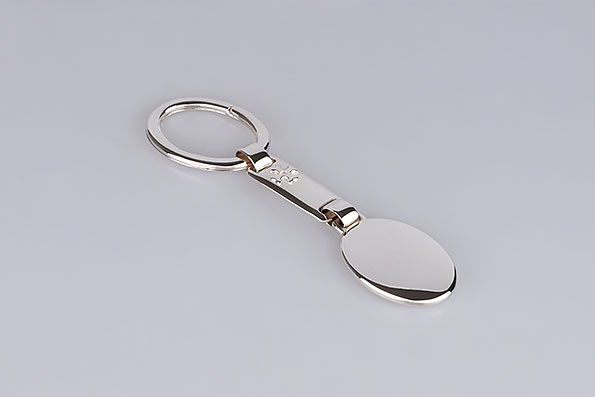 Sillem´s Keychain oval Plate silverplated Sillem´s Keychain oval Plate silverplated