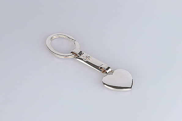 Sillem´s Keychain Heart Plate silverplated Sillem´s Keychain Heart Plate silverplated