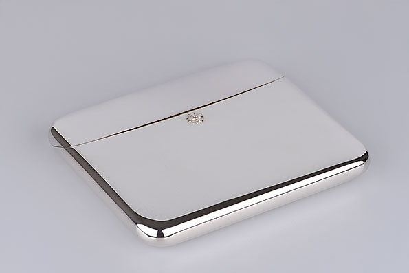 Sillems Etui fr 12 Zigaretten versilbert