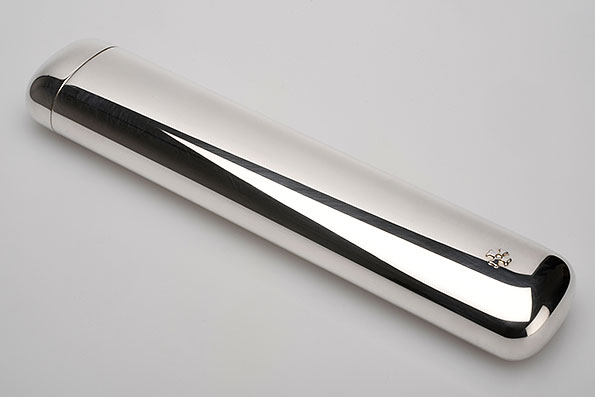 Sillem´s Cigar Case for 2 Cigars 19cm silverplated Sillem´s Cigar Case for 2 Cigars 19cm silverplated
