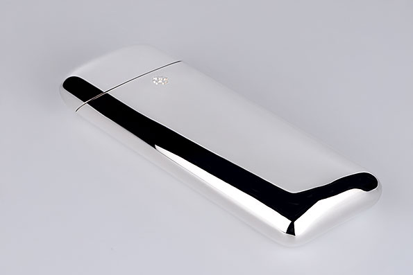 Sillem´s Zigarrenetui anatomisch für 3 Zigarren 15,5cm versilber Sillem´s Zigarrenetui anatomisch für 3 Zigarren 15,5cm versilber