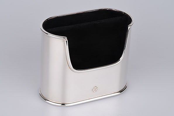 Sillem’s Holder for Notes and Pens silverplated Sillem’s Holder for Notes and Pens silverplated