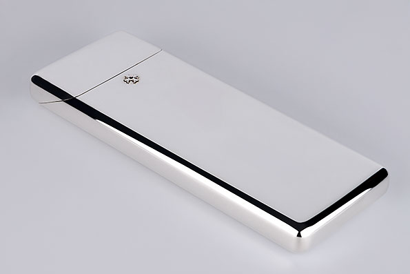 Sillem´s Cigar Case for 5 Long Panatellas silverplated Sillem´s Cigar Case for 5 Long Panatellas silverplated