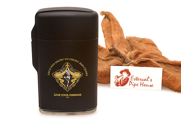 Skel Ton Single Jet-Flame Feuerzeug Schwarz Skel Ton Single Jet-Flame Feuerzeug Schwarz