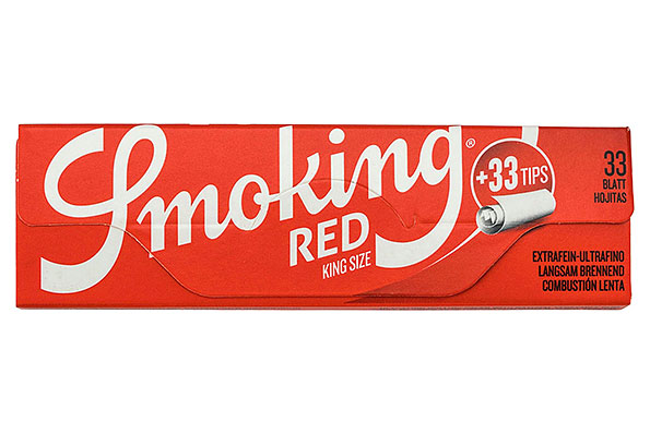 Smoking King Size Red Cigarette Papers + Tips (33 Sheets) Smoking King Size Red Cigarette Papers + Tips (33 Sheets)