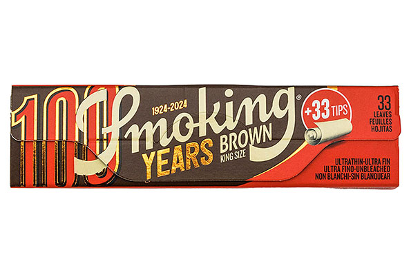 Smoking Brown King Size Unbleached Papier + Tips (33 Bl�tter)