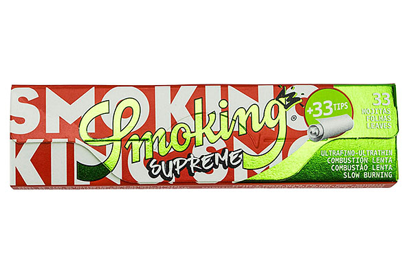 Smoking Supreme King Size Ultra Fine Papier + Tips (33 Blätter) Smoking Supreme King Size Ultra Fine Papier + Tips (33 Blätter)