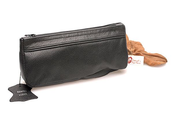 Tobacco Pouch Genuine Leather Black