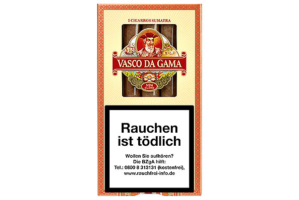 Vasco da Gama Cigarros Sumatra (Corona) 5 Zigarren