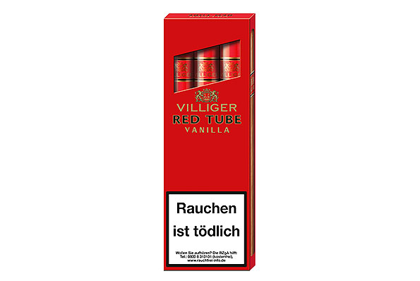Villiger Red Tube Vanilla (Corona) 3 Zigarren  Villiger Red Tube Vanilla (Corona) 3 Zigarren