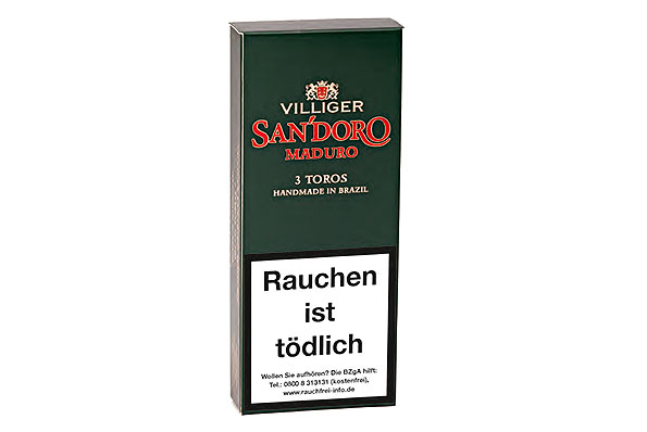 Villiger San'Doro Maduro Toro (Toro) 3 Zigarren  Villiger San'Doro Maduro Toro (Toro) 3 Zigarren