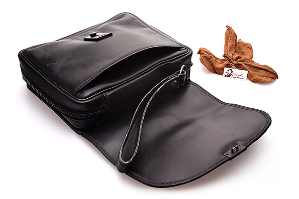 Martin Wess Design Leder Pfeifentasche Ge�ffnete Frontklappe Zusatzfach