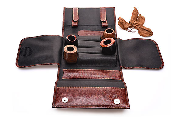 Martin Wess Design Leder Pfeifentasche Innenleben Pfeifenstruktur