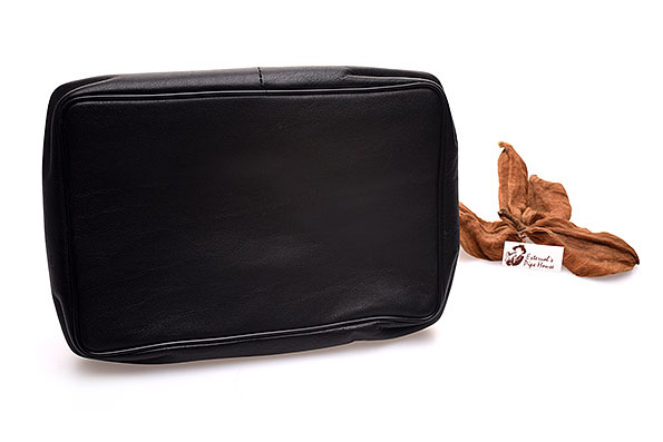 Martin Wess Design Leder Pfeifentasche Schwarz R�ckseite