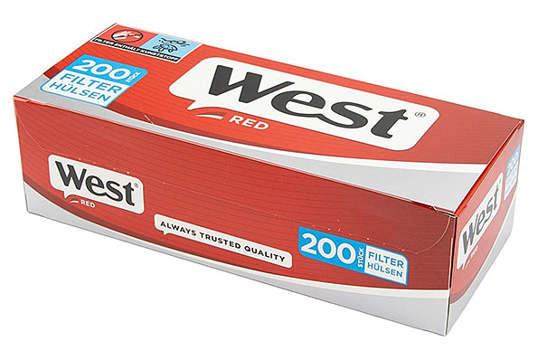 West Red Filterhülsen (200 Hülsen) West Red Filterhülsen (200 Hülsen)