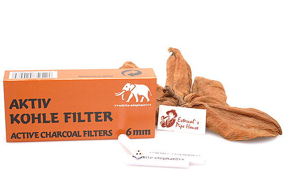 White Elephant Smoking Tobacco Pipe Filter Active Charcoal Carbon Filters 6mm 