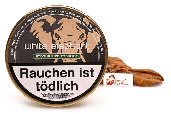 White Elephant Etosha Pfeifentabak 50g Dose  White Elephant Etosha Pfeifentabak 50g Dose