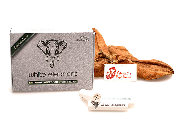 White Elephant Natural Meerschaum Filter 9mm (40 Filter) White Elephant Natural Meerschaum Filter 9mm (40 Filter)