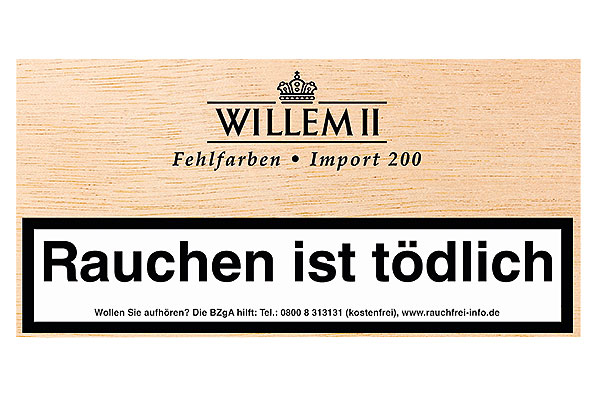 Willem II Fehlfarben Import 200 Sumatra 100 Zigarillos