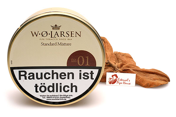 larsen pipe tobacco W.Ø. Larsen Standard Mixture No. 01 Pipetobacco 100g Tin Estervals Pipe  House