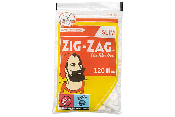 ZIG ZAG Drehfilter Slim 6mm (120 Filter)